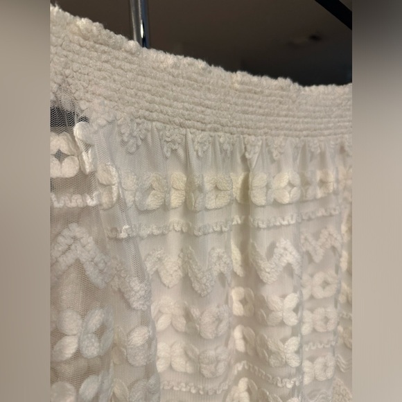 Trina Turk hoku embroidery lace off shoulder mini dress size M - Picture 10 of 13
